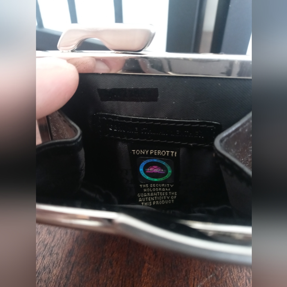 Tony Perotti Black Leather Coin Purse